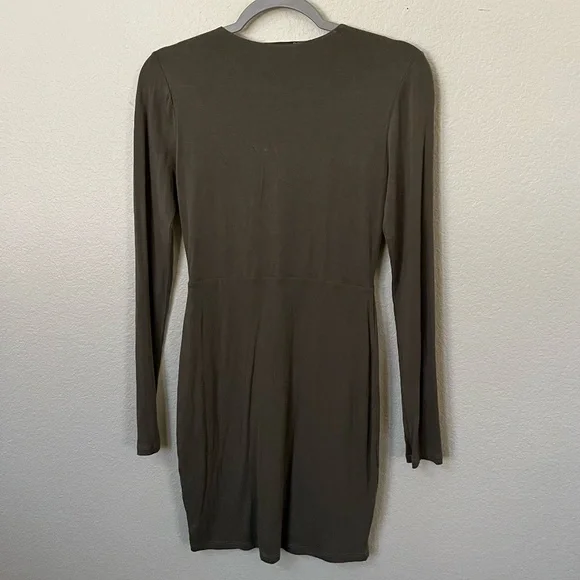 LOVERS + FRIENDS | Union Long Sleeve Lace Up Dress in Moss Green | Size Small - Picture 6 of 9